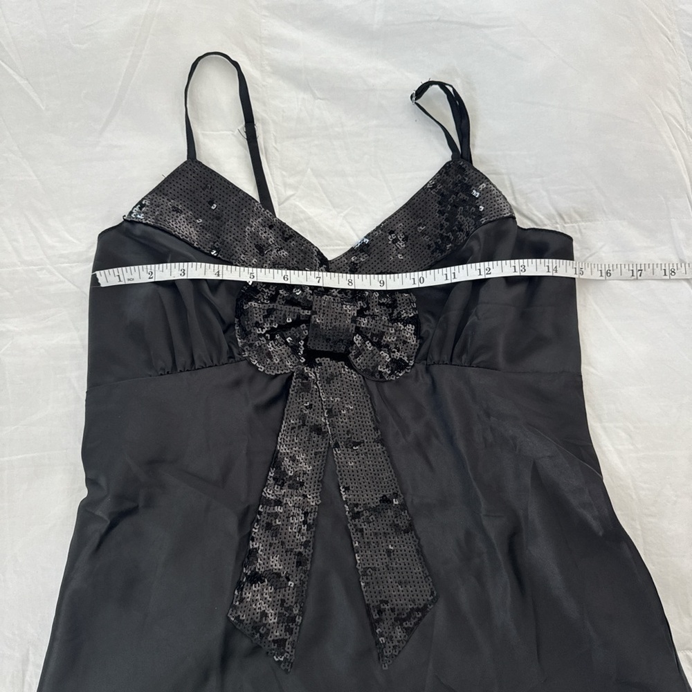 Charlotte Russe Sequin Bow Cami in black - Picture 4 of 6
